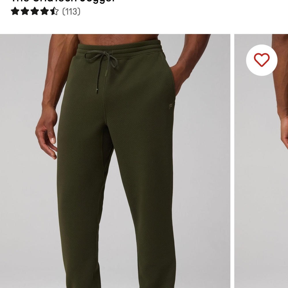 Fabletics Olive Green Men's Joggers